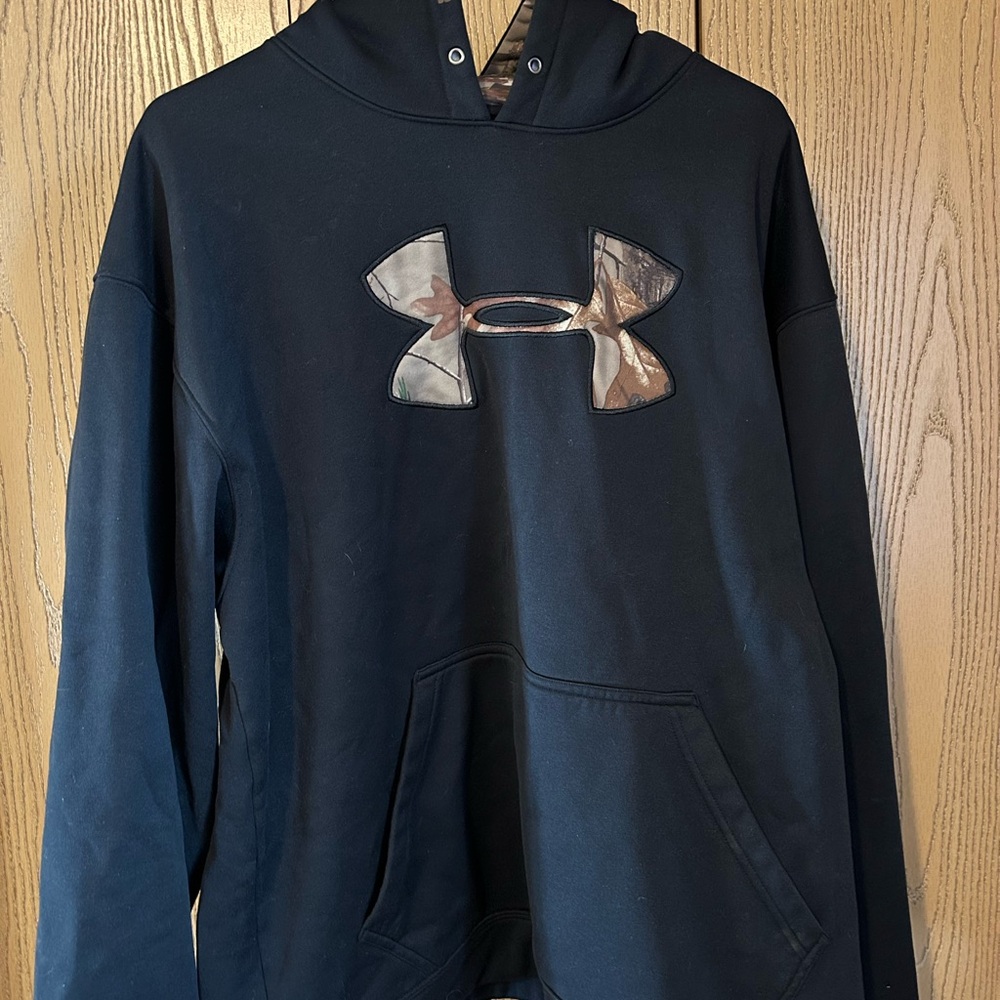 Under Armour Black Hoodie with Camo Logo